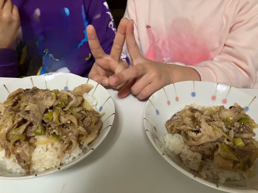 戴いた国産豚肉を豚丼にしました！