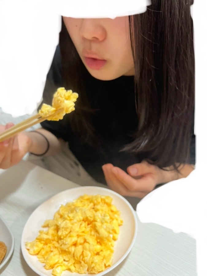 戴いた【サンフレッチェ広島応援たまご🥚】でスクランブルエッグ✨