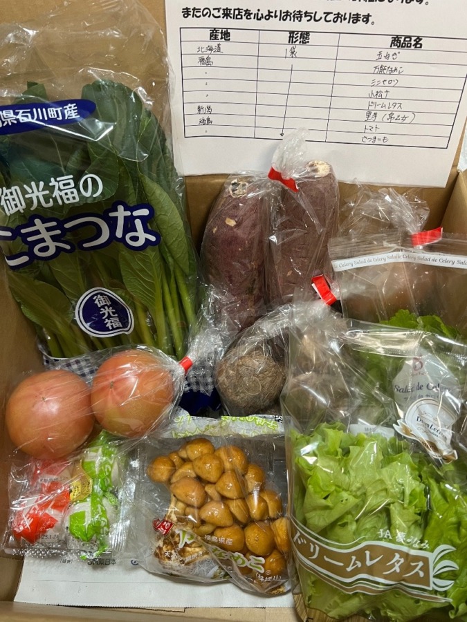 【お任せ野菜セット8種】が届きました