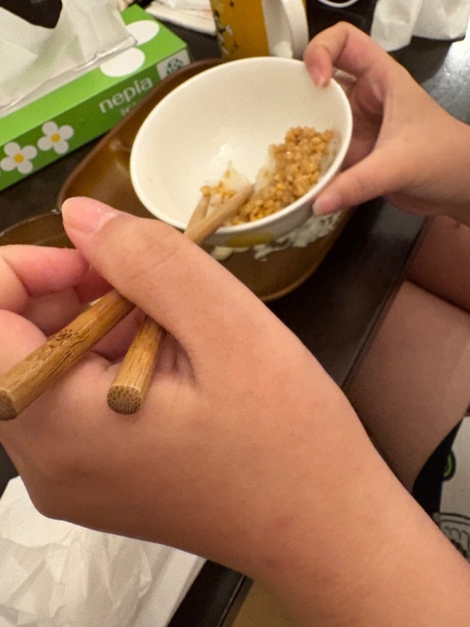頂いたお米で大好きな納豆ご飯