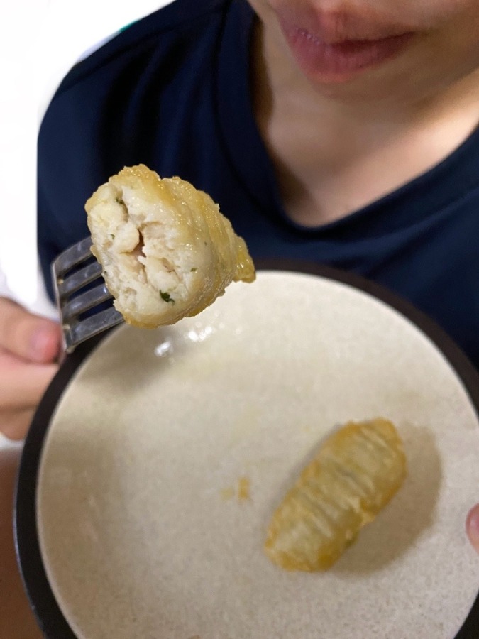 戴いた国産ササミの梅しそ風味を食べました