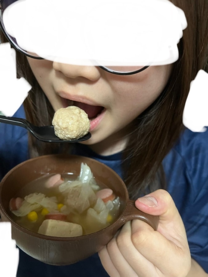 戴いた【お徳用肉だんご】ポトフに🍲
